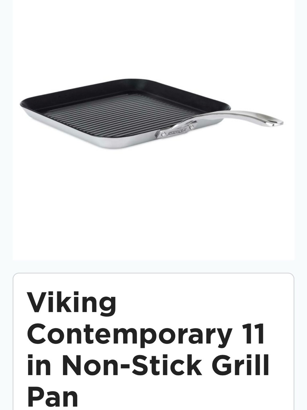 Contemporary Black Non-Stick Square Grill Pan - 11 in